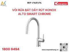 Vòi rửa bát dây rút Konox Alto Smart Chrome